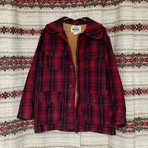 VINTAGE 1960’s Woolrich Buffalo plaid jacket, men’s size 42